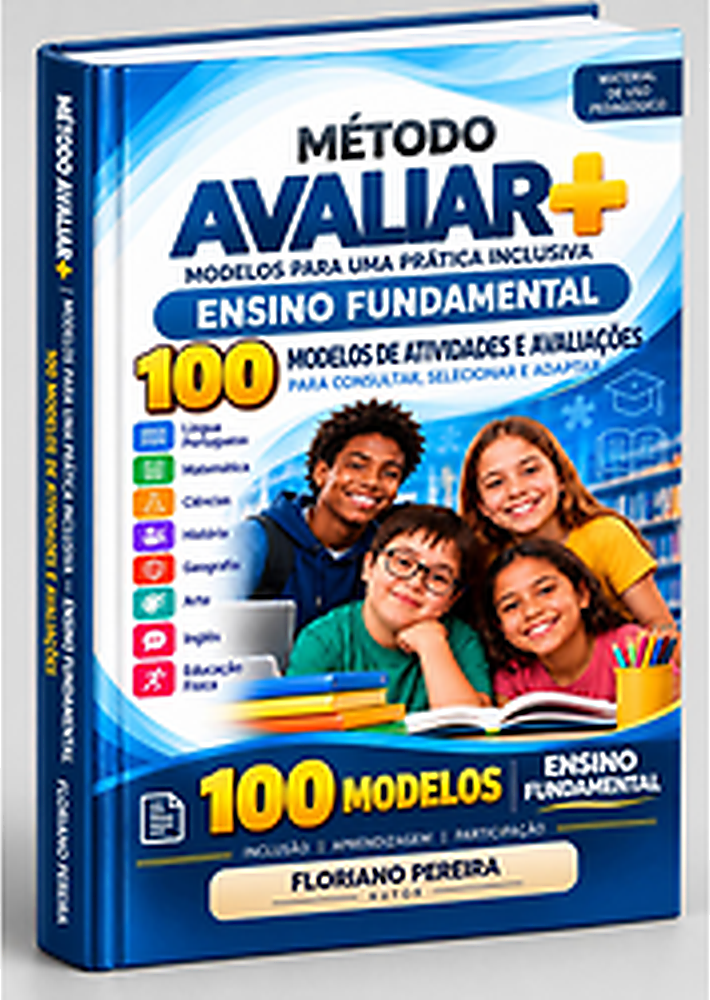 Capa do caderno Método Avaliar + — Ensino Fundamental