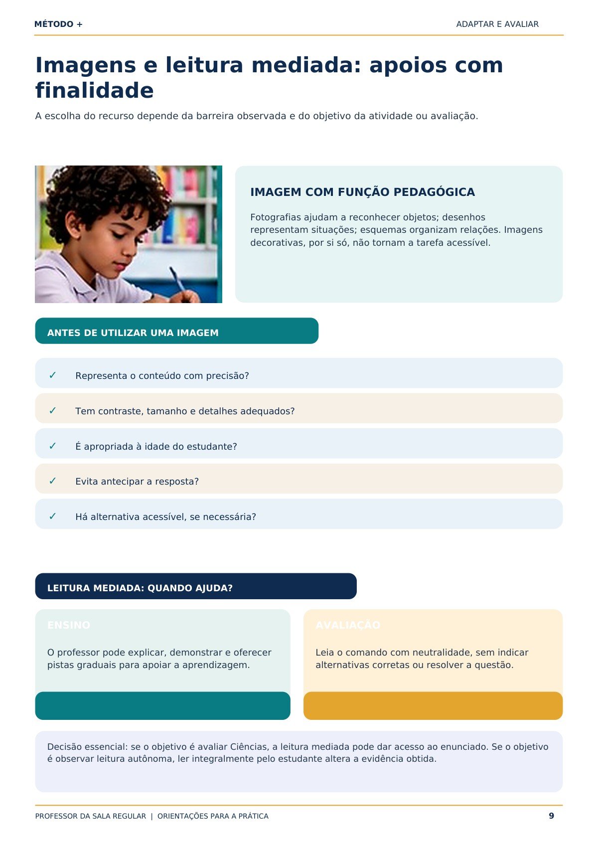 Imagens e leitura mediada: apoios com finalidade — página interna original do PDF