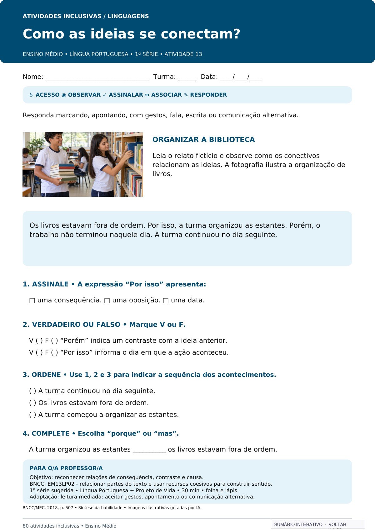 Linguagens: como as ideias se conectam? — página interna original do PDF